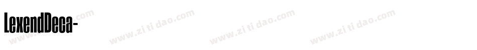LexendDeca字体转换