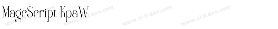 MageScript-KpaW字体转换