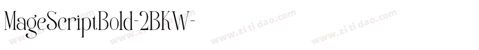MageScriptBold-2BKW字体转换