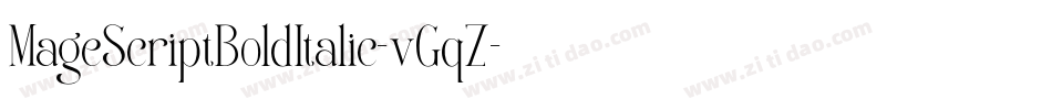 MageScriptBoldItalic-vGqZ字体转换