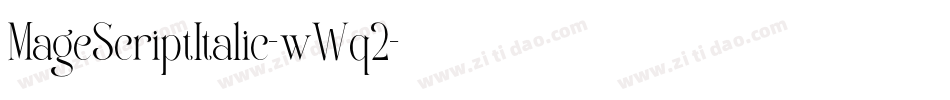 MageScriptItalic-wWq2字体转换