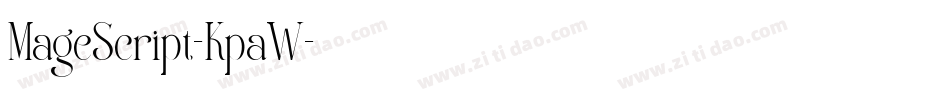MageScript-KpaW字体转换