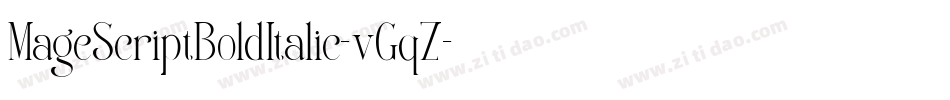 MageScriptBoldItalic-vGqZ字体转换