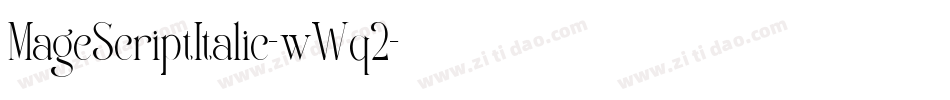 MageScriptItalic-wWq2字体转换