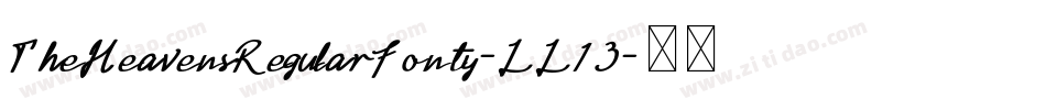 TheHeavensRegularFonty-LL13字体转换