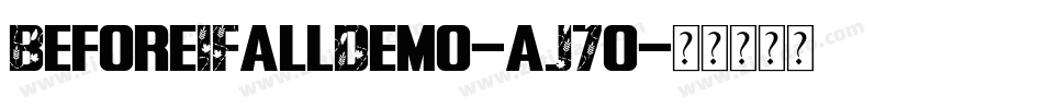 BeforeIFallDemo-aJ7o字体转换