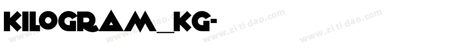 KiloGram_KG字体转换