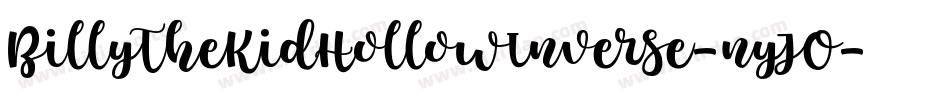 BillyTheKidHollowInverse-nyJO字体转换