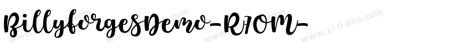 BillyforgesDemo-R7OM字体转换