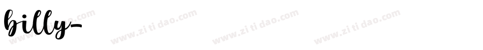 billy字体转换