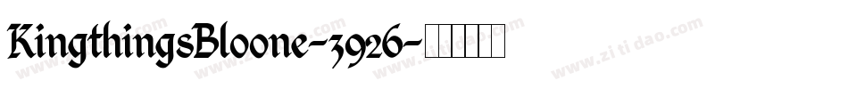 KingthingsBloone-3926字体转换