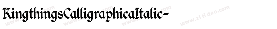 KingthingsCalligraphicaItalic-WJo4字体转换