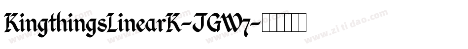 KingthingsLinearK-JGW7字体转换