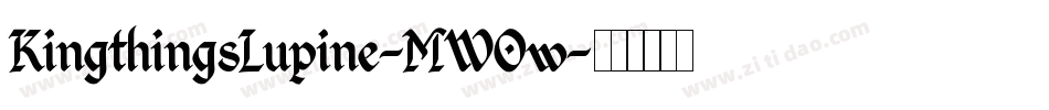 KingthingsLupine-MWOw字体转换