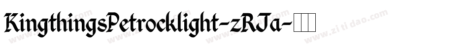 KingthingsPetrocklight-zRJa字体转换