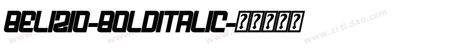 Belizio-BoldItalic字体转换