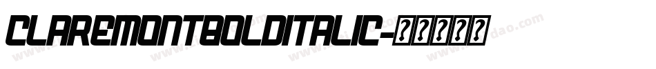 ClaremontBoldItalic字体转换
