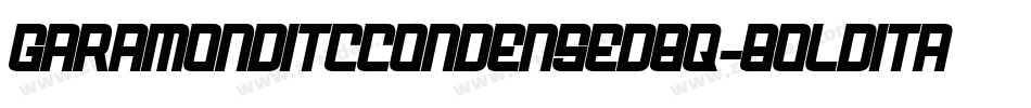 GaramondITCCondensedBQ-BoldItalic字体转换