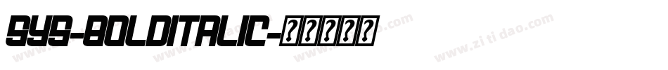 Sys-BoldItalic字体转换