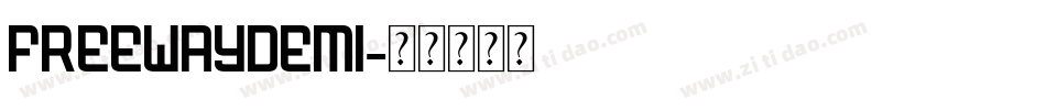 FreewayDemi字体转换