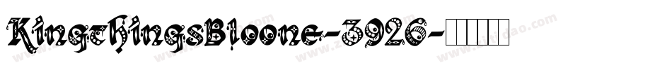 KingthingsBloone-3926字体转换