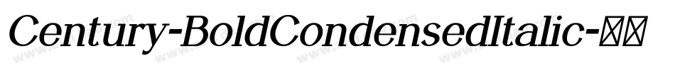 Century-BoldCondensedItalic字体转换