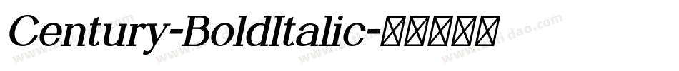 Century-BoldItalic字体转换
