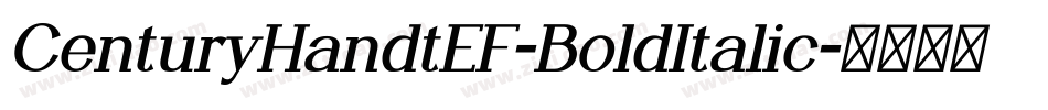 CenturyHandtEF-BoldItalic字体转换