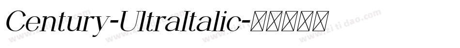 Century-UltraItalic字体转换