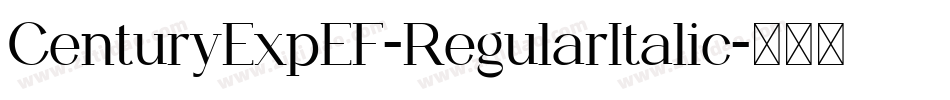 CenturyExpEF-RegularItalic字体转换