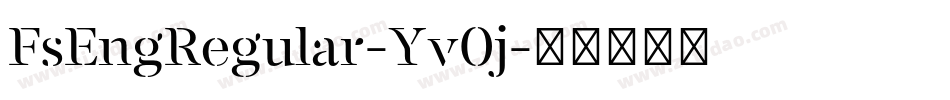 FsEngRegular-Yv0j字体转换