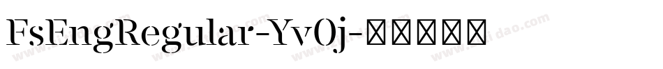 FsEngRegular-Yv0j字体转换