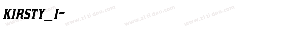 kirsty_i字体转换