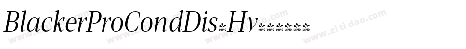 BlackerProCondDis-Hv字体转换