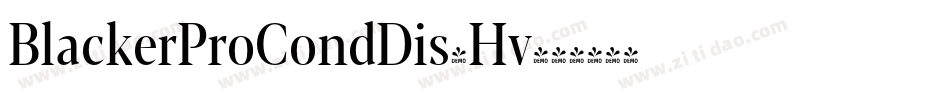 BlackerProCondDis-Hv字体转换