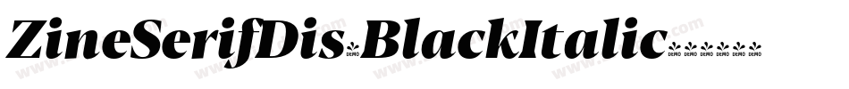 ZineSerifDis-BlackItalic字体转换