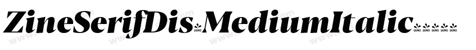 ZineSerifDis-MediumItalic字体转换