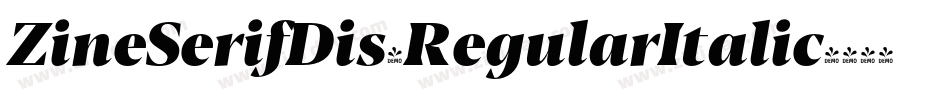 ZineSerifDis-RegularItalic字体转换