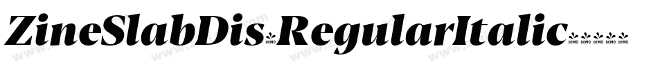 ZineSlabDis-RegularItalic字体转换