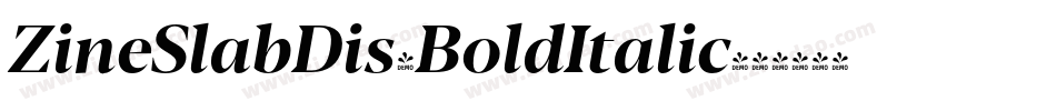 ZineSlabDis-BoldItalic字体转换