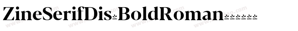 ZineSerifDis-BoldRoman字体转换