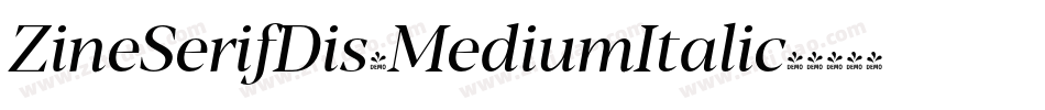 ZineSerifDis-MediumItalic字体转换