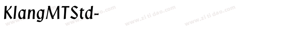KlangMTStd字体转换