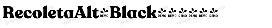 RecoletaAlt-Black字体转换