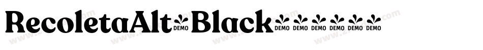 RecoletaAlt-Black字体转换