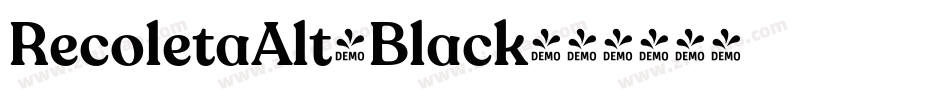 RecoletaAlt-Black字体转换