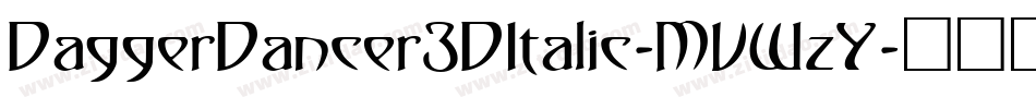 DaggerDancer3DItalic-MVWzY字体转换