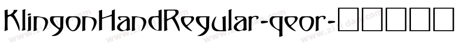 KlingonHandRegular-qeor字体转换