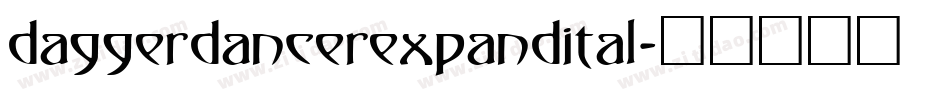 daggerdancerexpandital字体转换