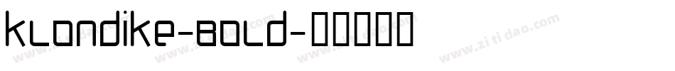 Klondike-Bold字体转换